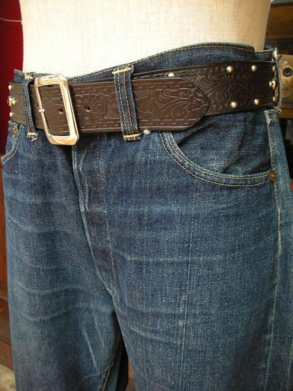 画像7: RAWHIDE STUDDED & JEWELED BELT LOT-104/ 1-3/4"[44MM] 