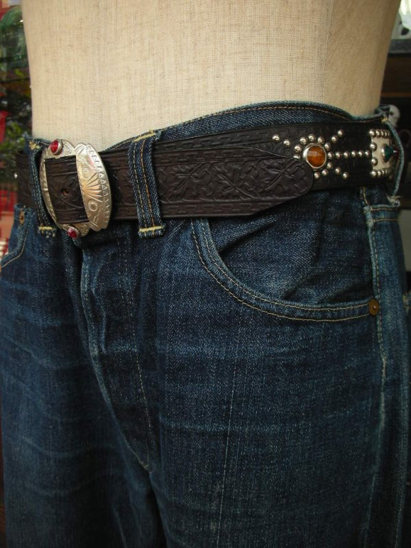 画像7: RAWHIDE STUDDED & JEWELED BELT LOT-224/ 1-1/2"[38MM] 