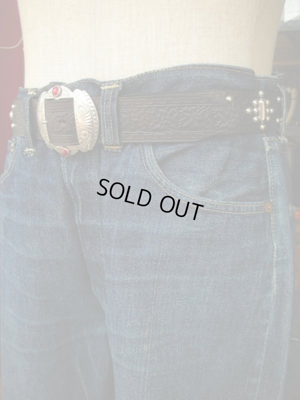 画像7: RAWHIDE STUDDED & JEWELED BELT LOT-236/ 1-1/2"[38MM] 