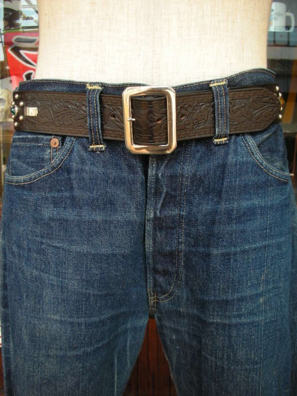 画像6: RAWHIDE STUDDED & JEWELED BELT LOT-102/ 1-3/4"[44MM] 