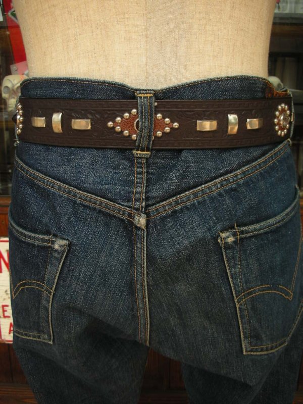 画像12: RAWHIDE STUDDED & JEWELED BELT LOT-118/ 1-3/4"[44MM] 