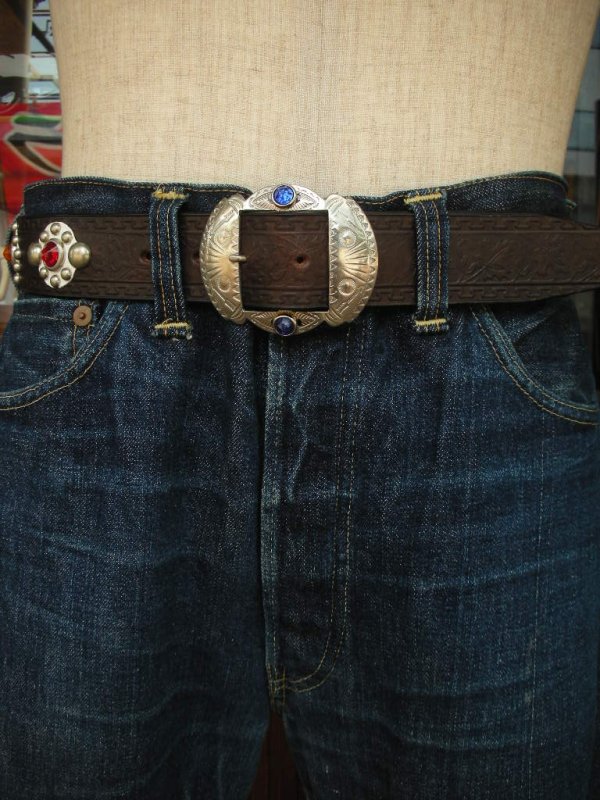 画像6: RAWHIDE STUDDED & JEWELED BELT LOT-212/ 1-1/2"[38MM] 