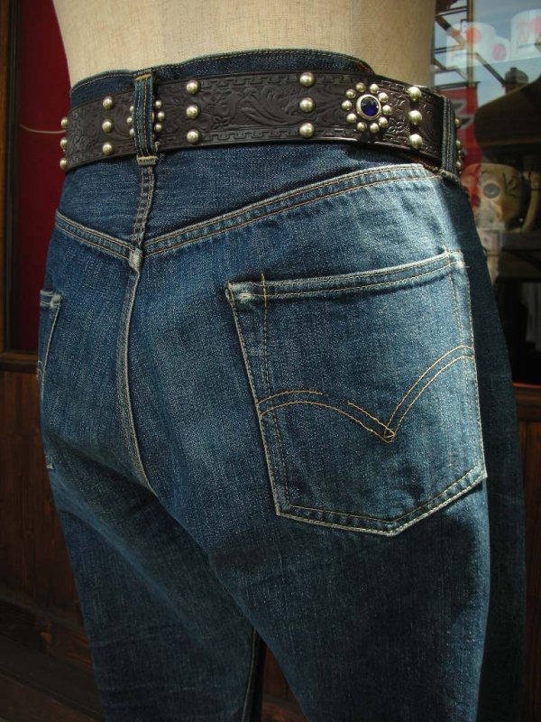 画像9: RAWHIDE STUDDED & JEWELED BELT LOT-103A/ 1-3/4"[44MM] 