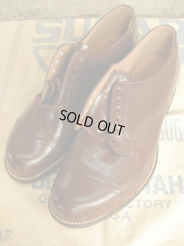 画像6: 1940'S DEADSTOCK FAITH FUL BALLROOM CAP TOE DRESS SHOES SZ/8EEEE 