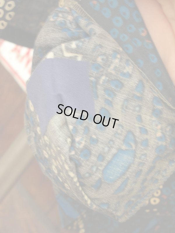 画像10: 1950'S ARROW ABSTRACT UNDER THE SEA PRINTED COTTON SHIRT SZ/L