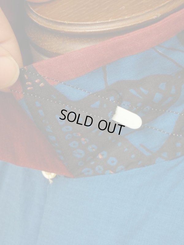 画像14: 1950'S ARROW ABSTRACT UNDER THE SEA PRINTED COTTON SHIRT SZ/L