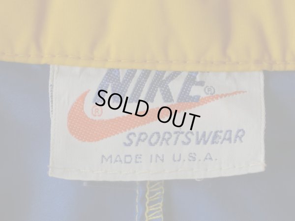 画像5: 70S米国製ビンテージNIKEナイロンープルオーバー黄X青/XS〜S