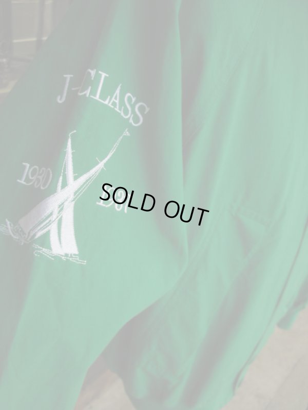 画像6: 90SビンテージNAUTICAチャレンジJ-CLASS緑コットンジャケット/L