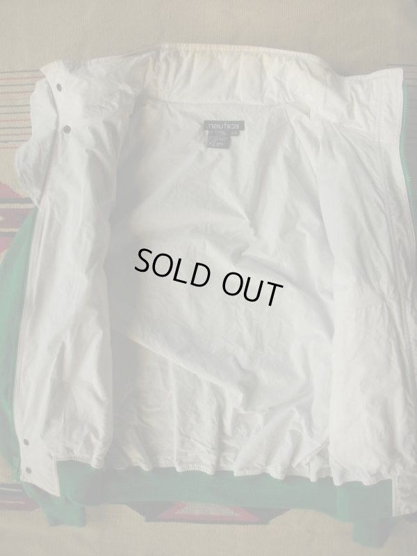 画像9: 90SビンテージNAUTICAチャレンジJ-CLASS緑コットンジャケット/L