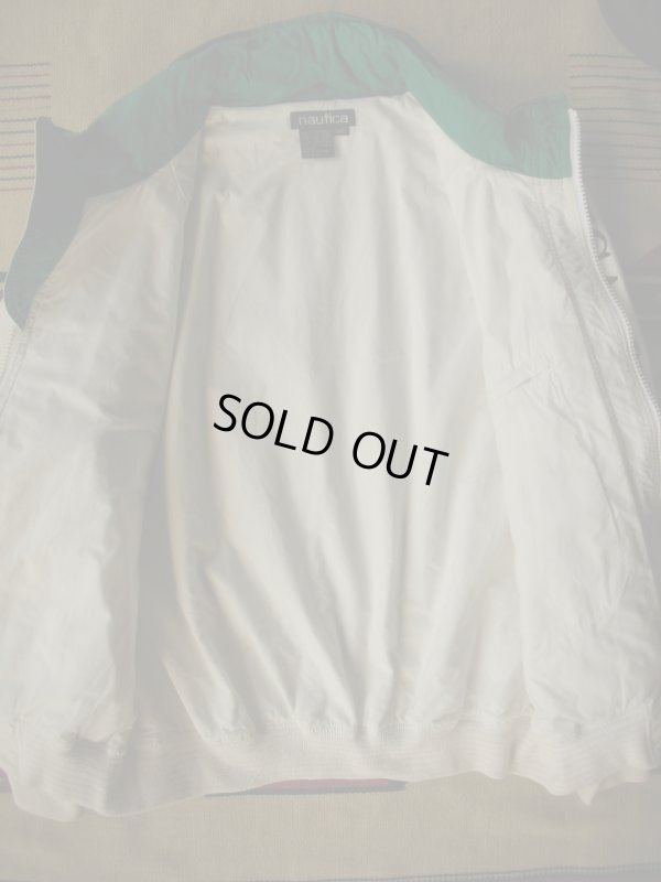 画像8: 90SビンテージNAUTICAチャレンジJ-CLASS白コットンジャケット/L