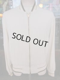 1950'S MADE IN CALIFORNIA ZIP UP RAYON JACKET 