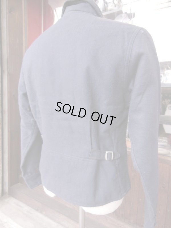 画像9: 1940'S DEADSTOCK KINGCOT NAVY COTTON FLANNEL SPORTS JACKET/42（実寸38）