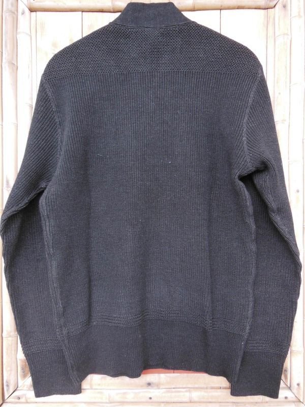 画像4: STEVENSON OVERAL　U.S. Army Indigo V Neck Sweater - UVColor: Black Indigo
