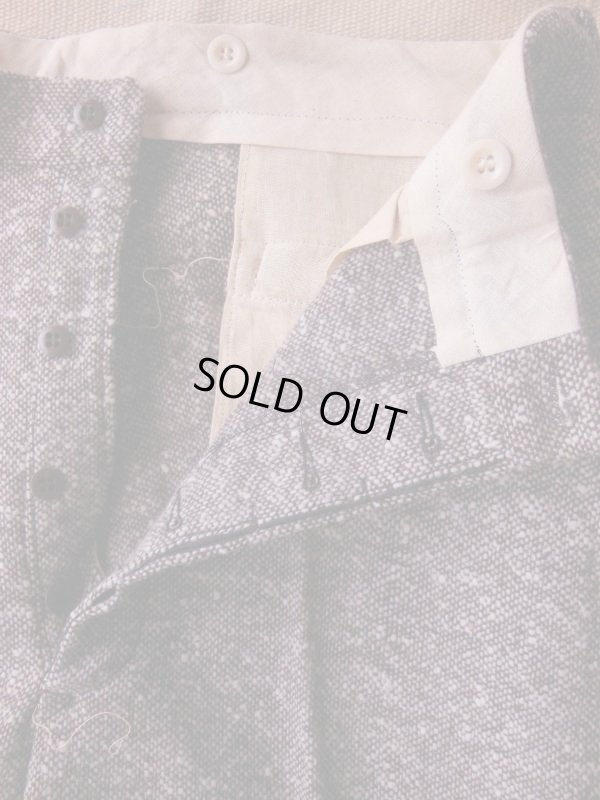 画像4: 1930'S〜 DEADSTOCK UNKNOWN FLECK TWEED WOOL TROUSERS SIZE/36X33