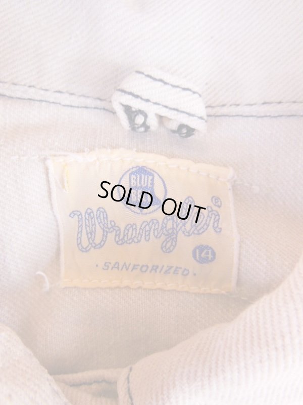 画像4: 1950'S〜 WRANGLER UNKNOWN LADIES PREATED DENIM JACKET SZ/14