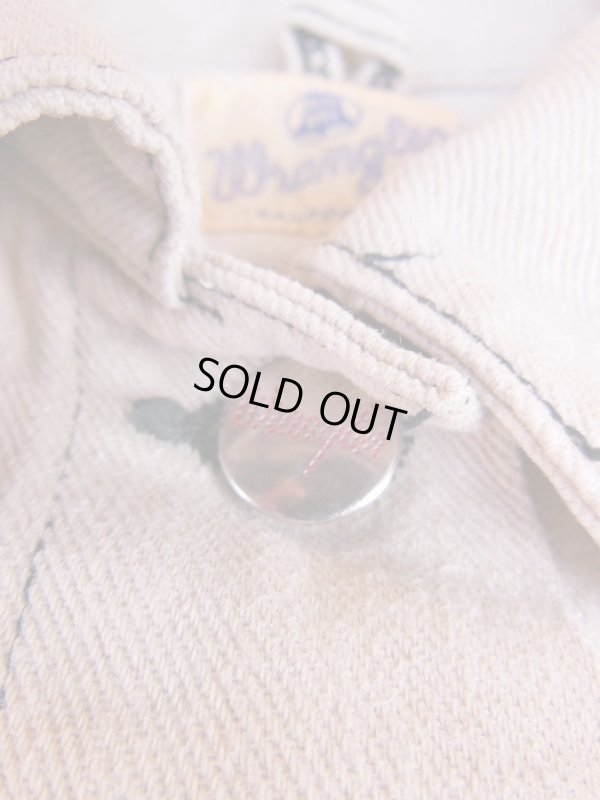 画像5: 1950'S〜 WRANGLER UNKNOWN LADIES PREATED DENIM JACKET SZ/14