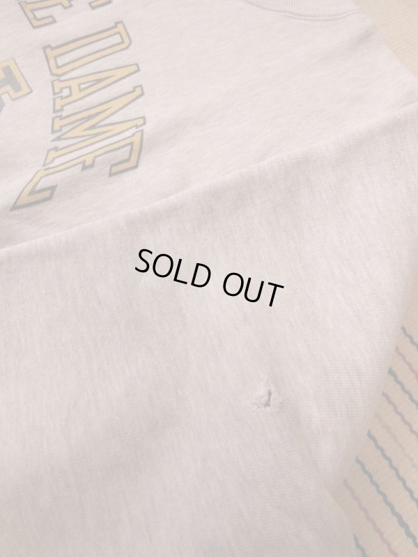 画像6: 80S CHAMPIONリバースウィーブスウェット/OXグレー/NOTRE DAM/L