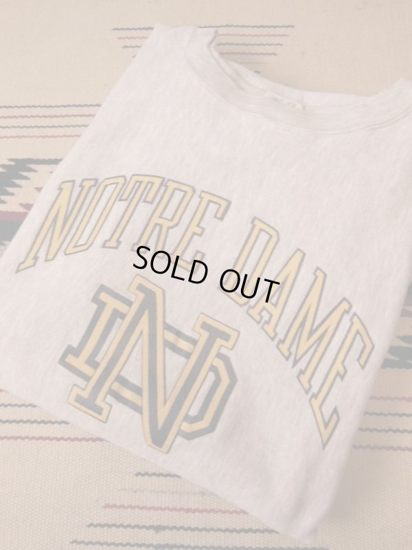 画像5: 80S CHAMPIONリバースウィーブスウェット/OXグレー/NOTRE DAM/L