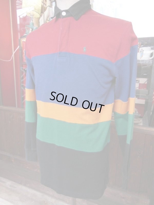 画像5: 90S POLO BY ラルフローレンラスタラガーシャツ/XS