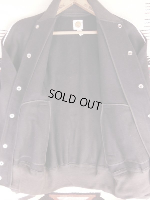 画像8: 1950'S DEADSTOCK EMPIRE BLACK WOOL LETTERMAN JACKET/40