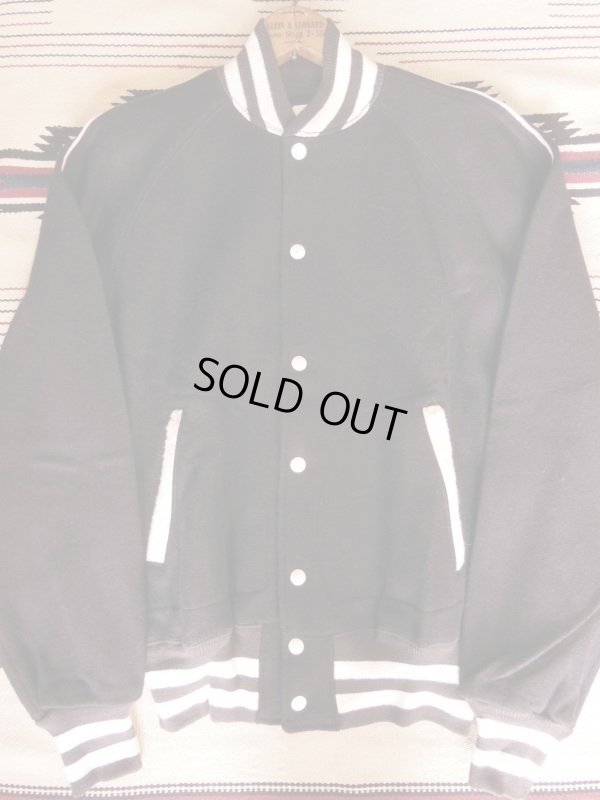 画像7: 1950'S DEADSTOCK EMPIRE BLACK WOOL LETTERMAN JACKET/40