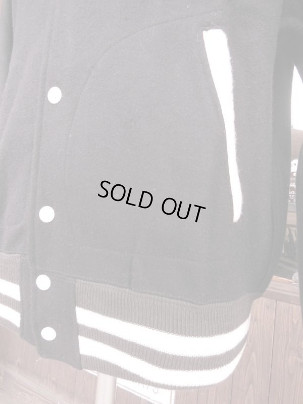 画像10: 1950'S DEADSTOCK EMPIRE BLACK WOOL LETTERMAN JACKET/40