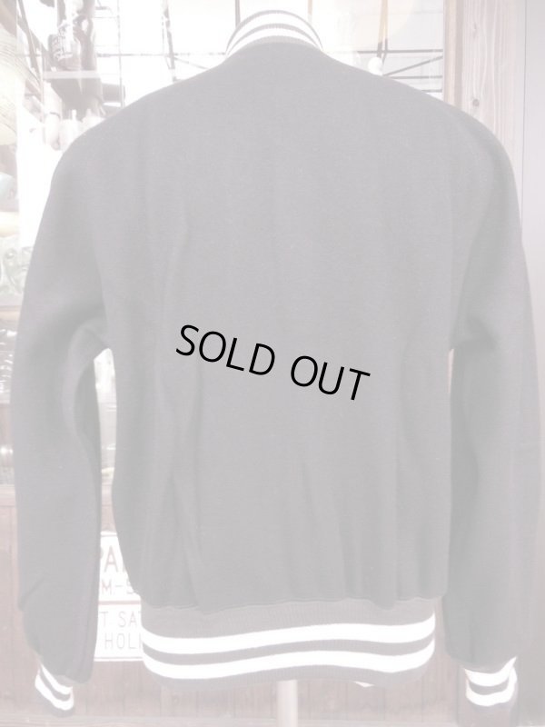 画像3: 1950'S DEADSTOCK EMPIRE BLACK WOOL LETTERMAN JACKET/40