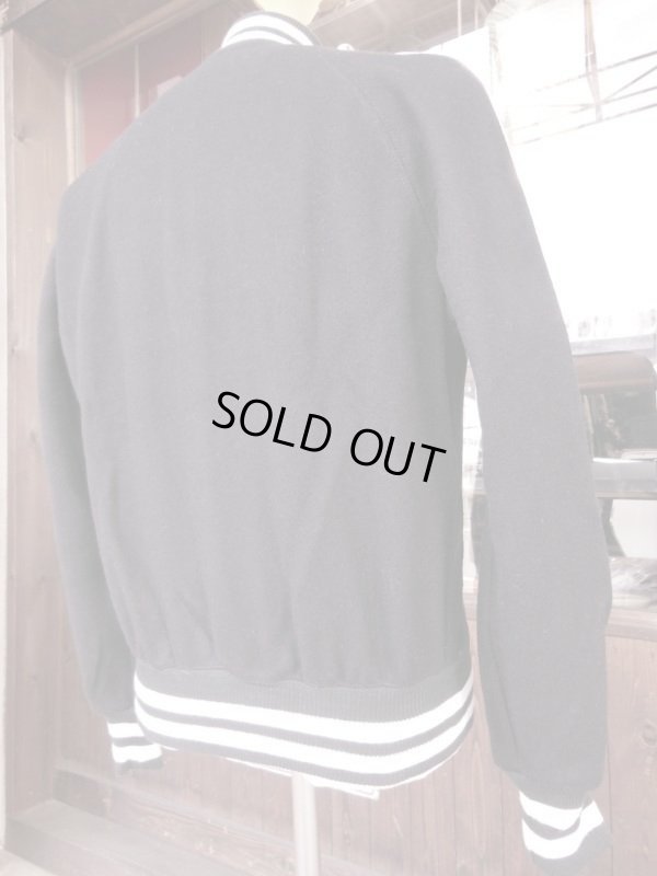 画像4: 1950'S DEADSTOCK EMPIRE BLACK WOOL LETTERMAN JACKET/38 