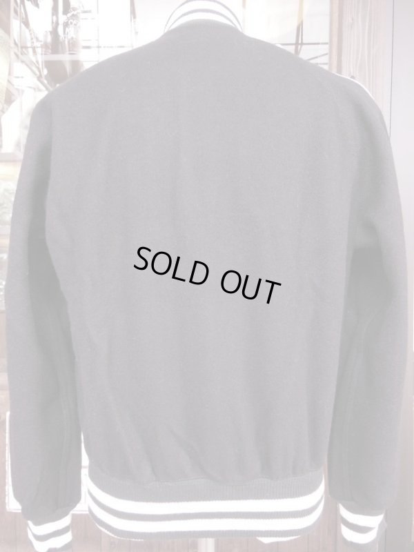 画像3: 1950'S DEADSTOCK EMPIRE BLACK WOOL LETTERMAN JACKET/38 