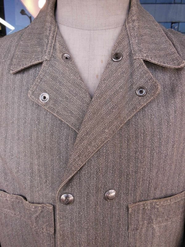 画像9: 1930'S〜 W BUTTONS FRONT HBT PRINT DUCK COVERALL