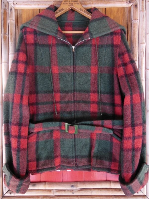 画像11: 1930'S CHIPPEWA GROMET ZIPPER HOODED WOOL WINTER SUIT 