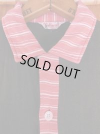 1950'S BUD BERMA PINK & BLACK RAYON R'N'R SHIRT SZ/M