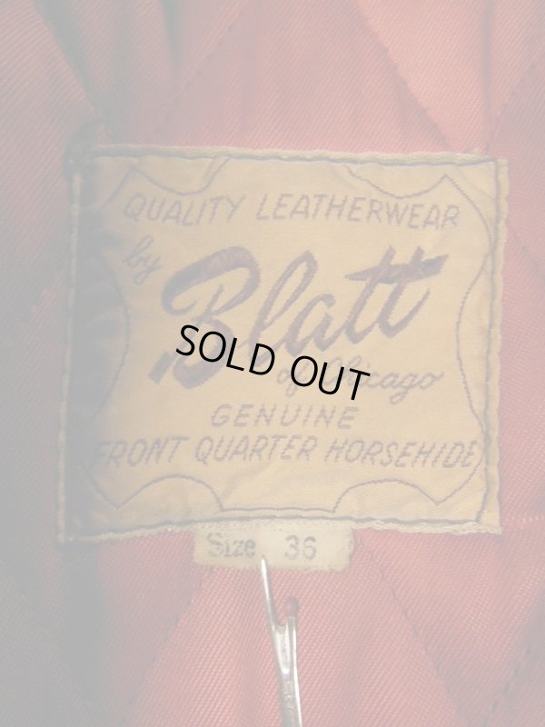 画像4: 1950'S BRATT HORSEHIDE TWO STARS MOTORCYCLE JACKET SZ/36