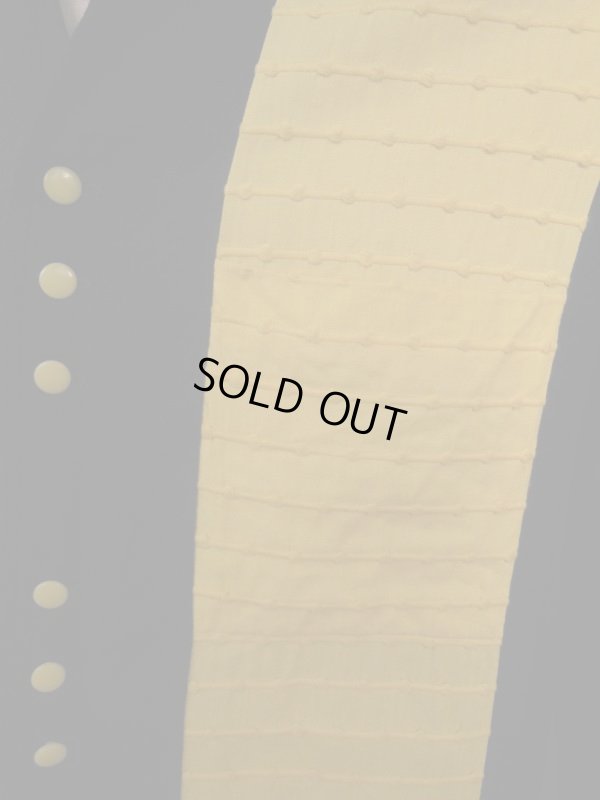 画像7: 1950'S CAMPUS TWO TONE PANEL BLACK X YELLOW R'N'R RAYON SHIRT SZ/L