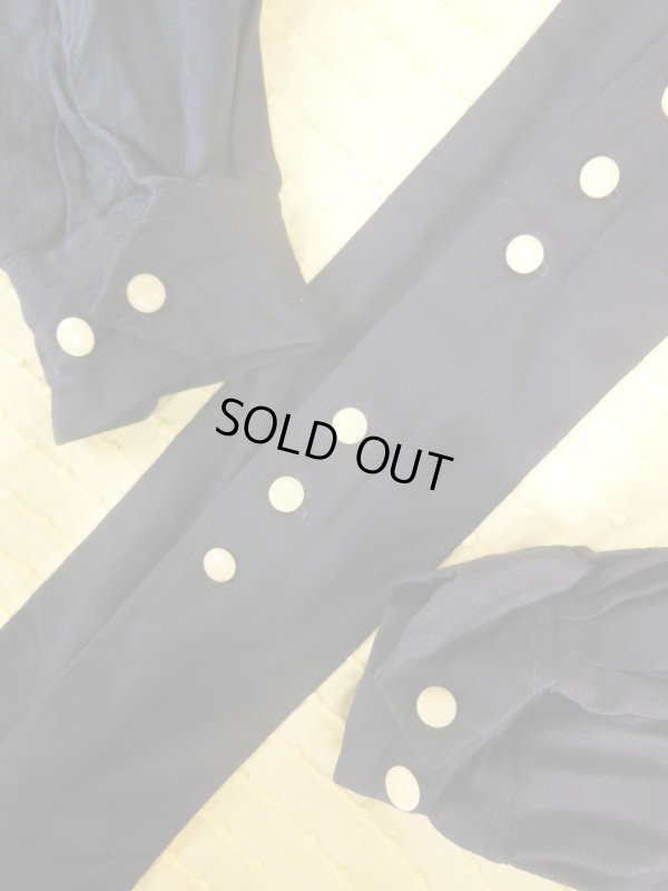 画像9: 1950'S CAMPUS TWO TONE PANEL BLACK X YELLOW R'N'R RAYON SHIRT SZ/L