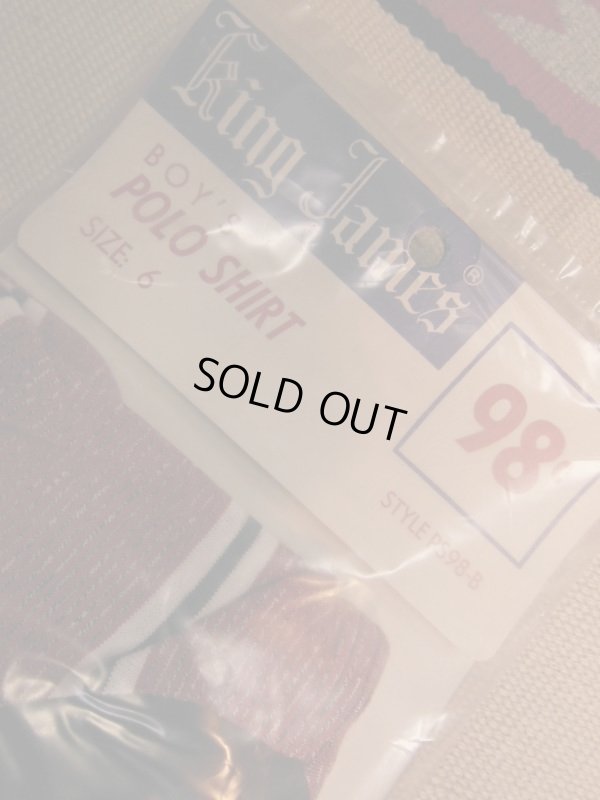 画像3: 1950'S DEADSTOCK KING JAMES BOYS POLO SHIRT/E/SIZE6 