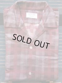 1950'S DEADSTOCK ARROW PRINTED FLANNEL SHIRT SZ/14-14 1/2 SMALL 