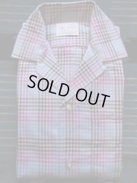 1950'S〜 DEADSTOCK VAN HUSEN COTTON PLAID SHIRT SZ/14-14 1/2 SMALL 