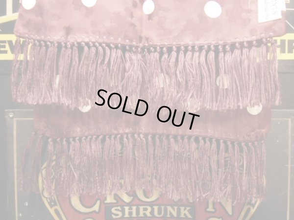 画像7: 1940'S〜 VINTAGE RAYON SCARF/BURGANDY/POLKADOT