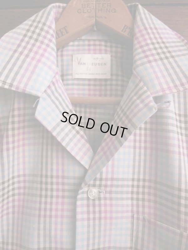 画像10: 1950'S〜 DEADSTOCK VAN HUSEN COTTON PLAID SHIRT SZ/14-14 1/2 SMALL 