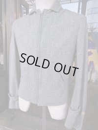 1930'S GROMET ZIPPER LIGHT WOOL SPORTS JACKET W/NRA CODE LABEL