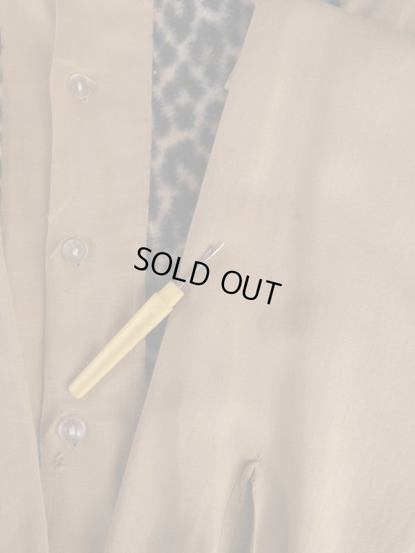 画像11: 1950'S CLUBMAN LEOPARD FAKE FUR PANEL RAYON SHIRTJAC SZ/M