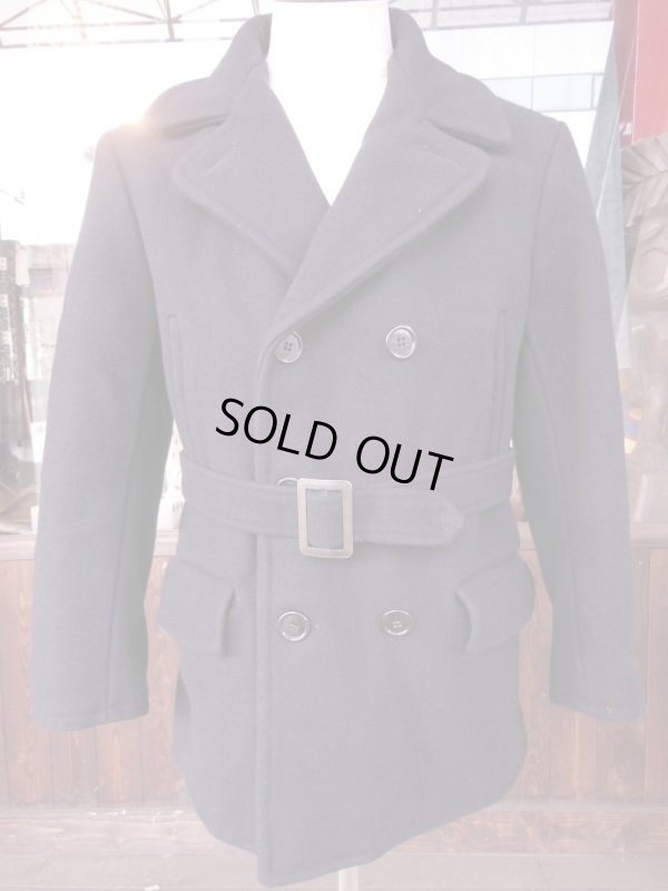 画像4: 1940'S〜 HERCULES DOUBLE BREAST BELTED DARK NAVY WOOL COAT