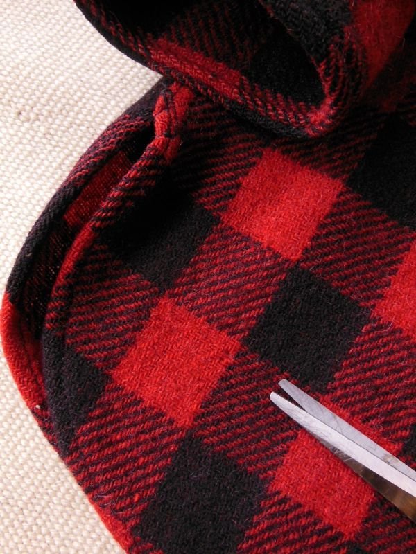 画像14: 1930'S BUCK SKEIN REDXBLACK  PLAID WOOL HALF ZIP PULL OVERSHIRT  SZ/14H