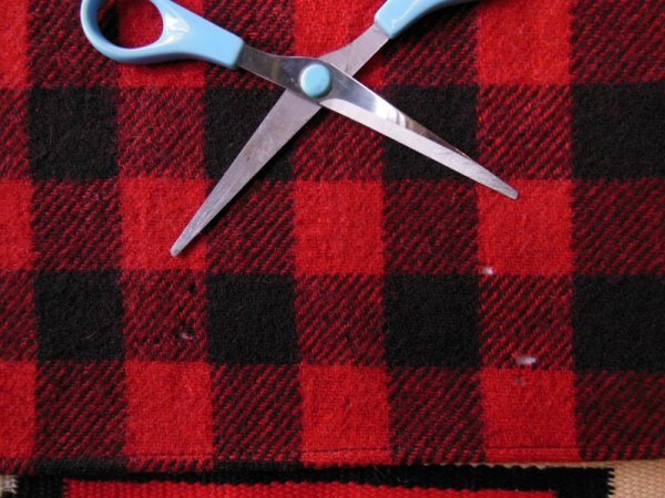 画像19: 1930'S BUCK SKEIN REDXBLACK  PLAID WOOL HALF ZIP PULL OVERSHIRT  SZ/14H