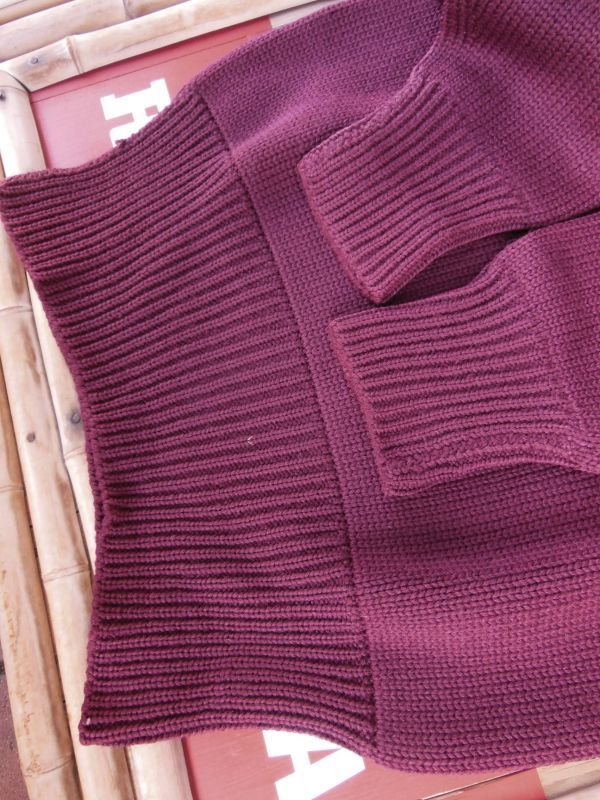 画像9: 1940'S UNKNOWN SPS LETTERED BURGANDY LETTERMAN SWEATER