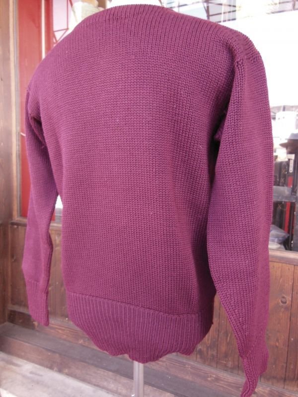 画像6: 1940'S UNKNOWN SPS LETTERED BURGANDY LETTERMAN SWEATER