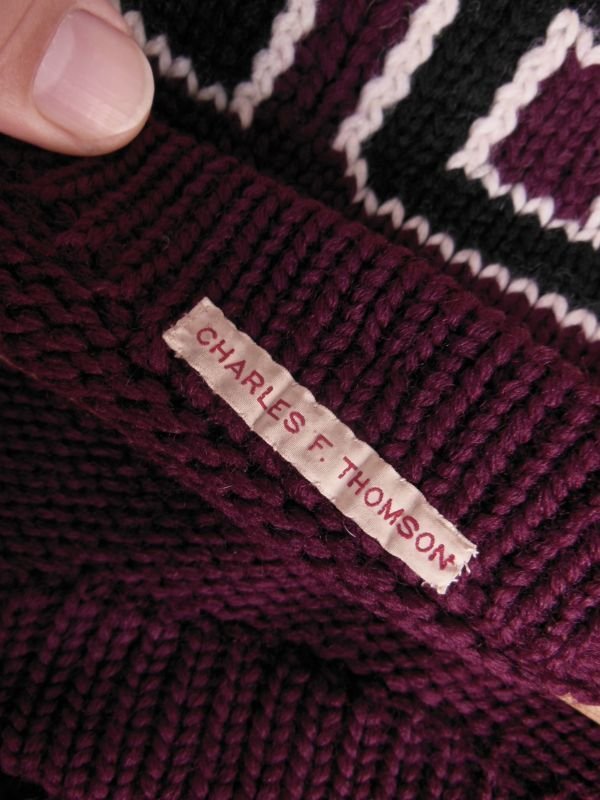 画像8: 1940'S UNKNOWN SPS LETTERED BURGANDY LETTERMAN SWEATER