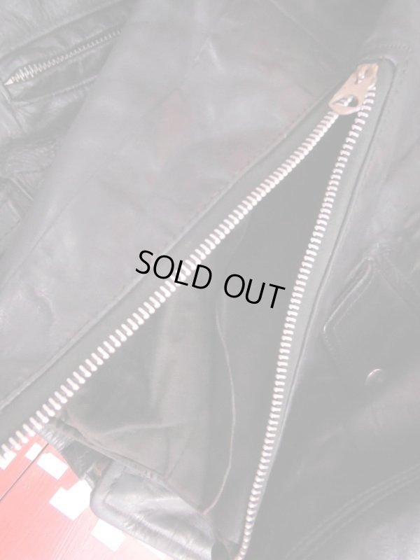 画像17: 1950'S EDGO STEERHIDE W MOTORCYCLE JACKET SZ/40