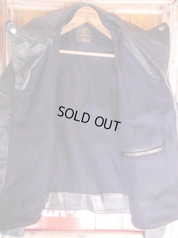 画像4: 1950'S EDGO STEERHIDE W MOTORCYCLE JACKET SZ/40